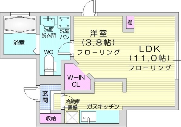 中島公園駅 徒歩12分 3階の物件間取画像